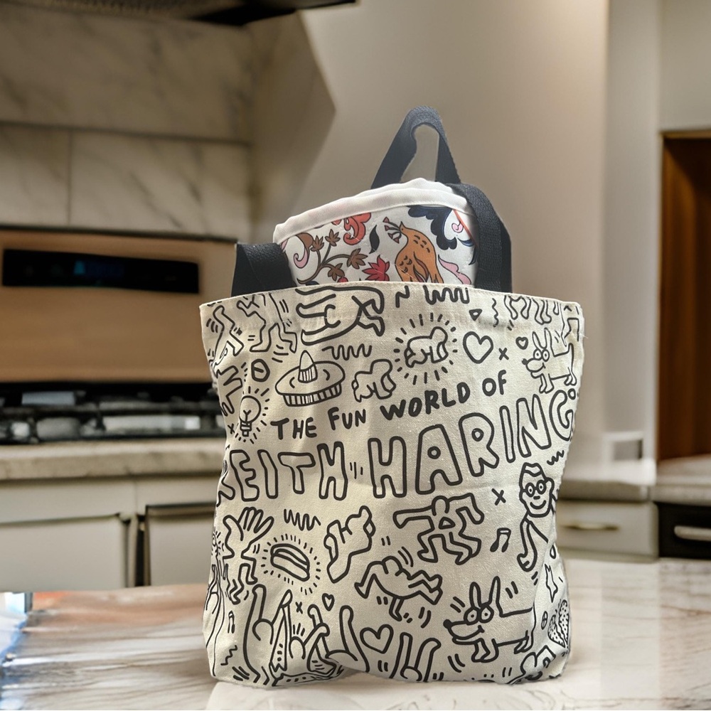 Keith Haring Canvas Tote, Official MAAI Model Mansion Bag
